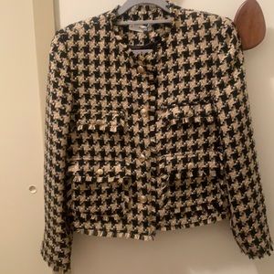 Houndstooth tweed Mango jacket